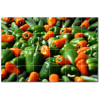 Carreau de céramique photo 48 po x 32 po PT500696: 8 po x 8 po (ensemble de 24)