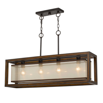 Lustre rectangulaire à 4 lumières Swann