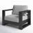 Hoyt 37.40” Outdoor Aluminum Armchair-940330891-970786424