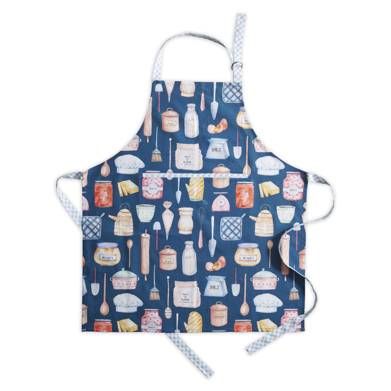 Maison d'Hermine Let's Bake 100% Cotton Everyday Apron - 27.5" x 31.5"