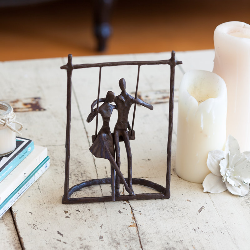 Alovinard Couple on a Swing Bronze Sculpture
