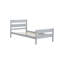 Lit simple gris avec tête de lit et structure en bois d'hévéa, idéal pour tout décor intérieur, stable-1704451867