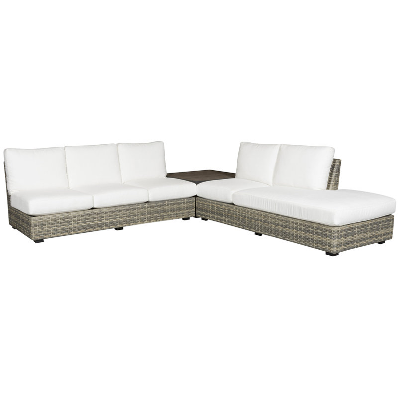 Michael Weiss Montclair 79.5" Wide Outdoor Rectangle Patio Sofa with Cushions, SB-Cove Pebble