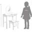 Coiffeuse blanche pour enfants, maquillage et table d'étude-163879301
