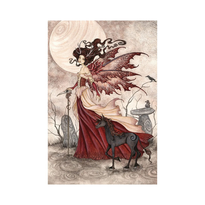 The Red Queen by Amy Brown - Wrapped Canvas Painting, 20.32 cm H x 30.48 cm W