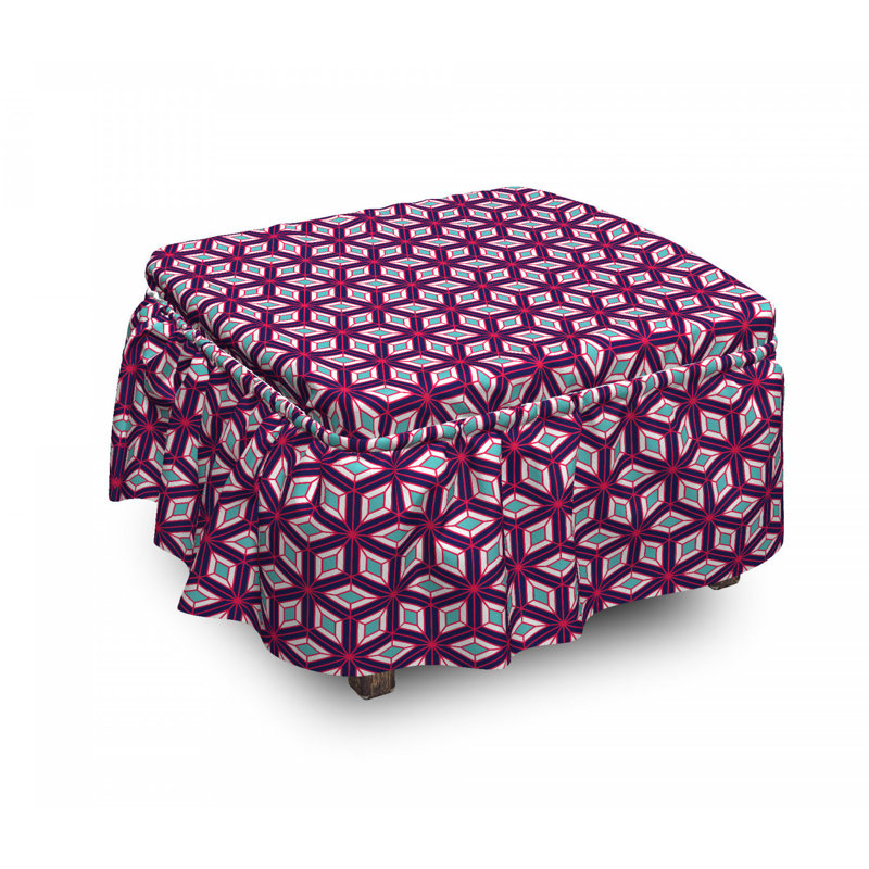 Housse pour repose-pieds Diamond Shapes and Lines