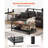 3 Pieces Living Room Table Sets, 41.3 in Industrial Coffee Table with 2 Square End Side Tables, Easy Assembly Coffee and End Tables Sets with Metal Legs, for Office, Living Room & Apartment