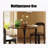 24-Inch Light Luxury Tulip Dining Table with Deep Wood Grain-889772137