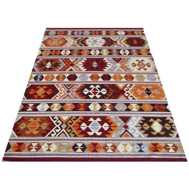 Southwestern Wool Hand Woven Area Rug, Rectangle 120 x 180cm