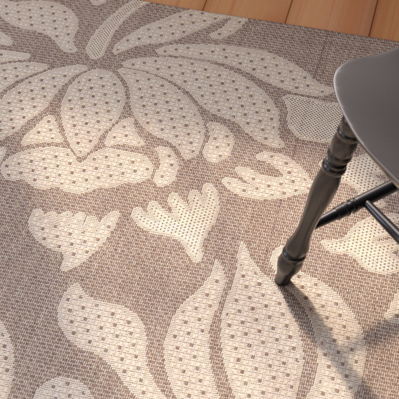 Marpain Performance Floral Indoor/Outdoor Area Rug, Rectangle 2'7" x 5'