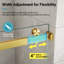 Porte de douche coulissante double sans cadre de 142 à 152 cm (L) x 198 cm (H), en verre trempé transparent de 10 mm, accessoires en acier inoxydable fini or brossé