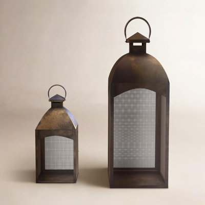 Reena 2 Piece Metal Lantern Set