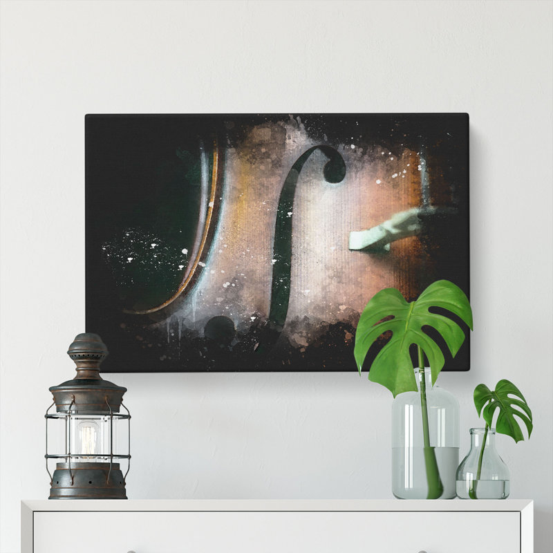 Curves Of The Cello - Wrapped Canvas, 60cm H x 91cm W x 3cm D