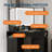 Corner Vanity Desk, Vanity Table with Lighted Mirror, Fluted Makeup Desk with Drawers and Cabinets, Corner Dressing Table with Charging Station for Bedroom-255781596