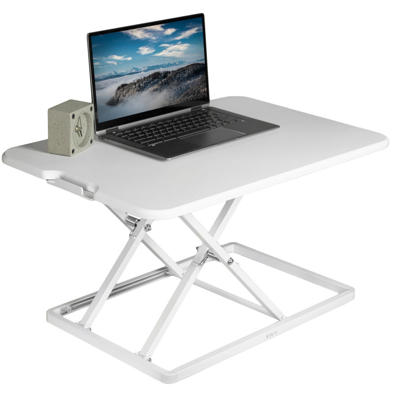 Montant de bureau simple blanc