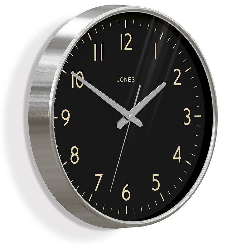 Metal Wall Clock, Black