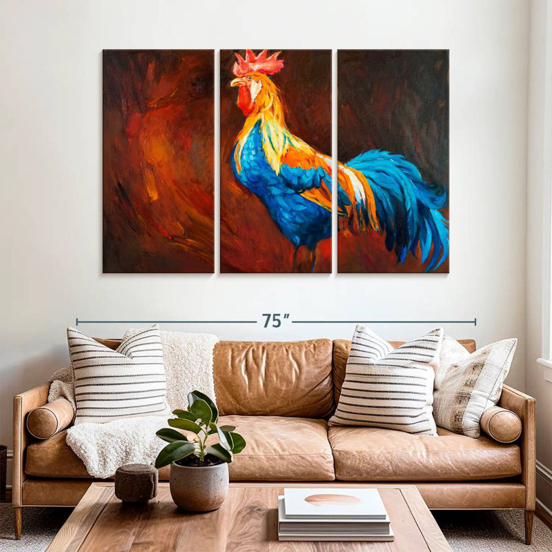 Brampt Rooster Chicken, 42" H x 65" W