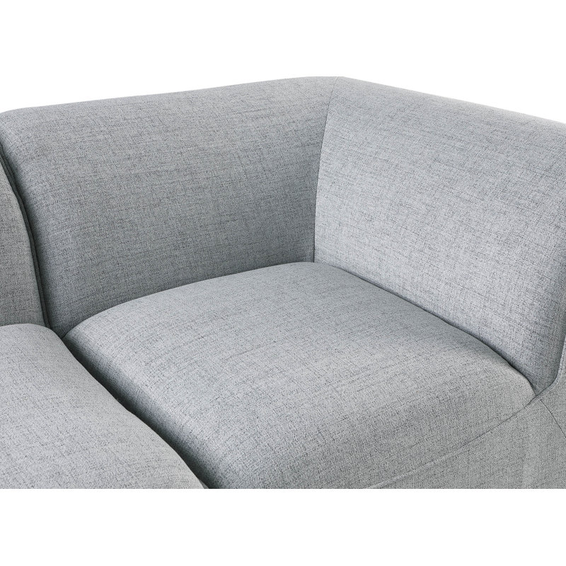 Canapé modulaire Arens, Tissu gris texturé en lin