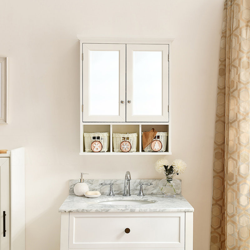 Armoire de rangement pour salle de bain, armoire à pharmacie avec miroir, armoire d'appoint