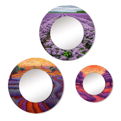 Loretas Metal Round Mirror
