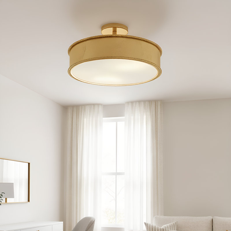 Mara 3-Light Gold Leaf Semi-Flush Mount