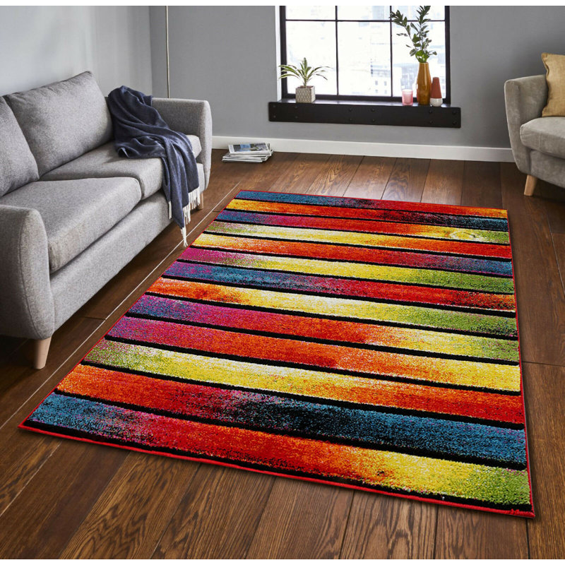 Daekwon Stripes Hand Woven Area Rug, Rectangle 160 x 230cm