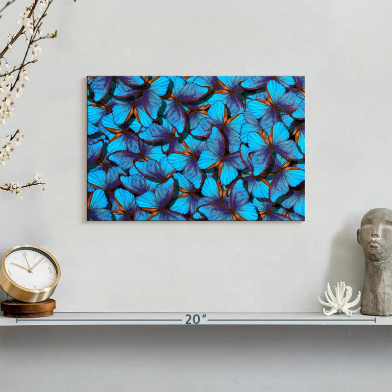 Brampt Blue Butterfly Swarm, 8'' H x 12'' W