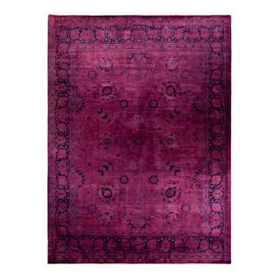 Daliborka One-of-a-Kind Rectangle 9' 2" X 12' 1" New Age Wool Area Rug Black