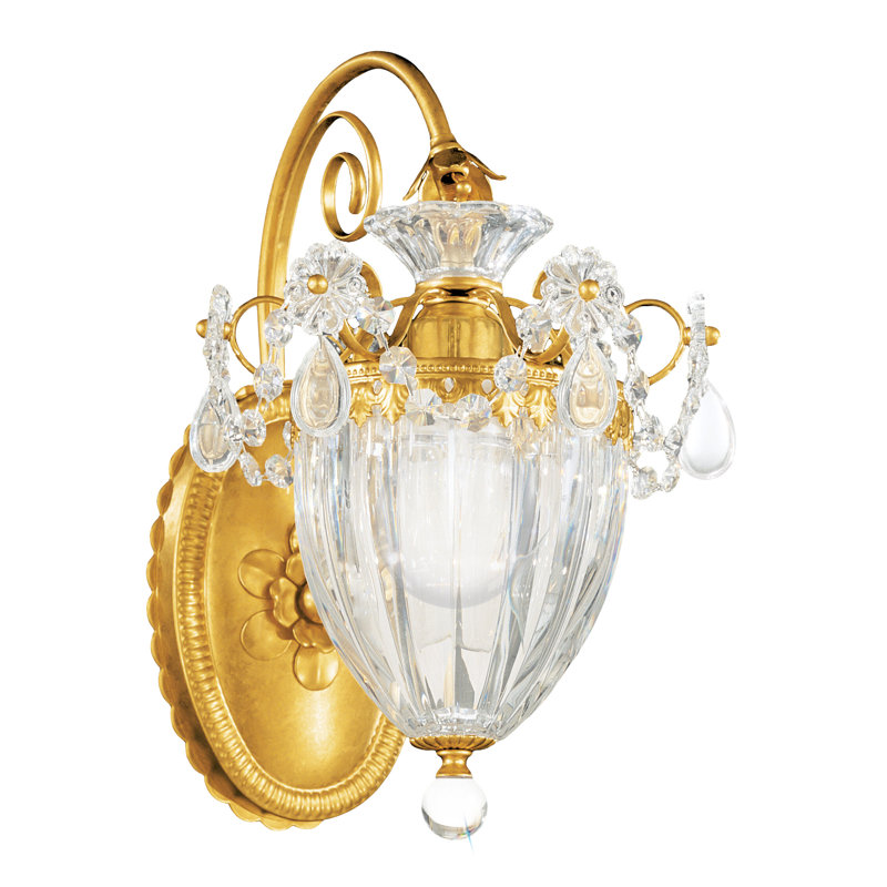 Bagatelle 1 - Light Armed Sconce, Antique Silver, Heritage Clear