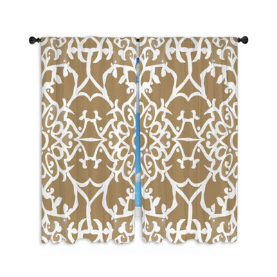 Paire de rideaux transparents en polyester Sitarski
