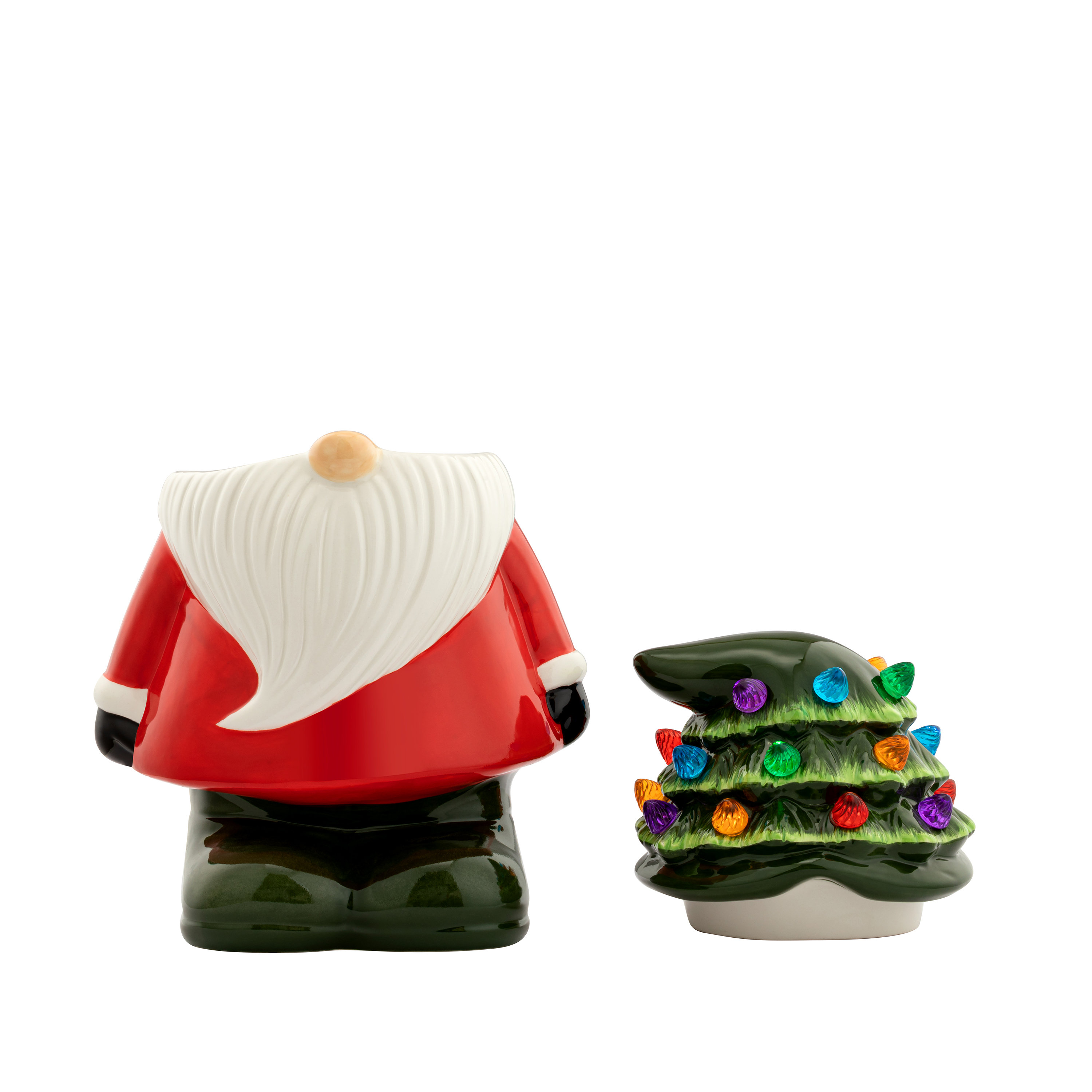 Mr. Christmas 10.75 inch Nostalgic Ceramic Lit Gnome Cookie Jar, Red