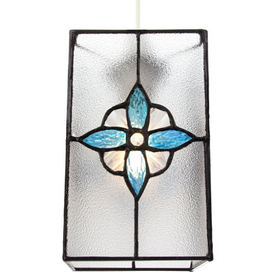 14cm Glass Rectangular Pendant Shade