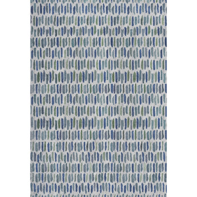 Cayo Hand Tufted PET Indoor/Outdoor Rug in Natural/Green/Blue