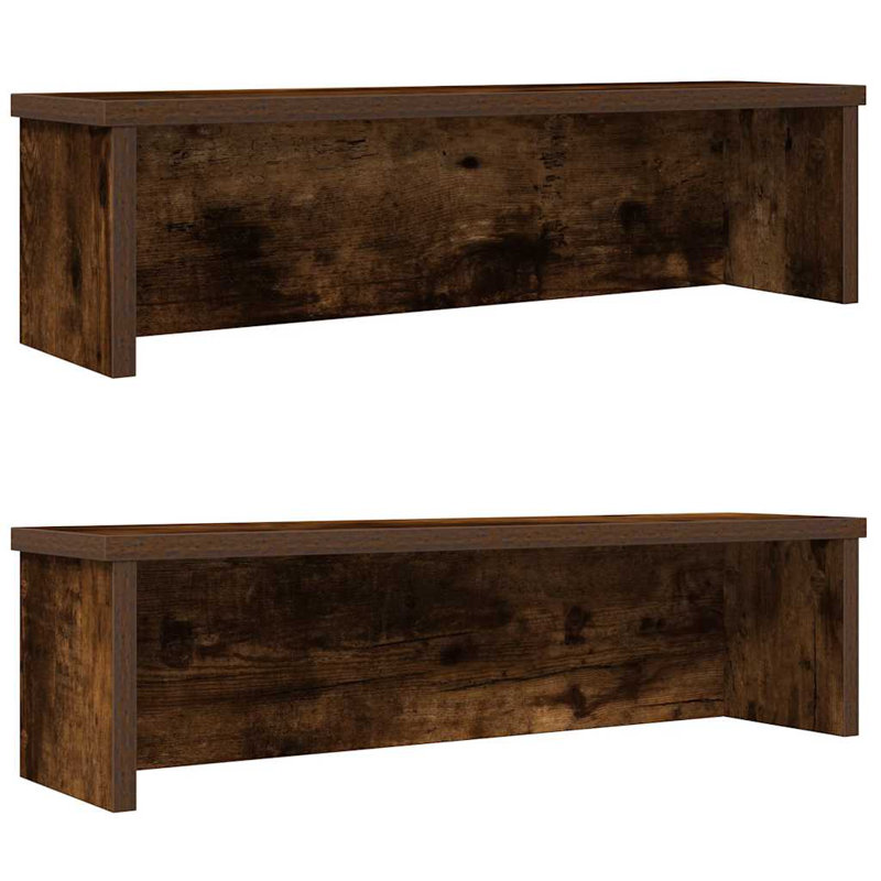 Kitchen Racks Stackable 2 Pcs 15x16 Cm, 16cm H x 50cm W x 15cm D, Smoked Oak