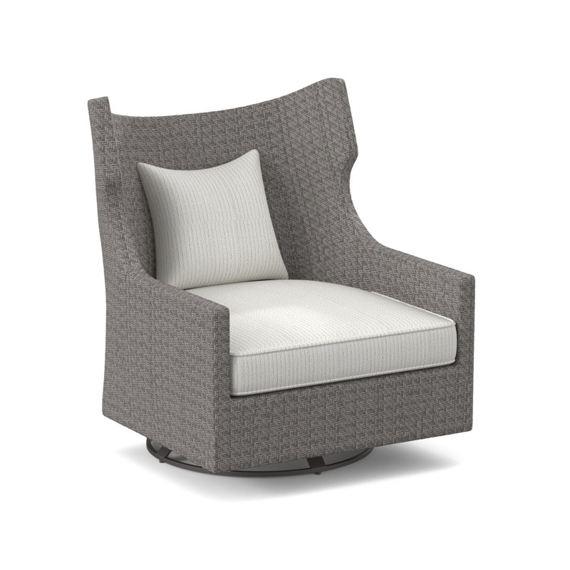 Captiva Outdoor Swivel Lounge Chair, Cream Outdoor Poly 6070-002