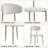 5-Piece Round Dining Set With Upholstered Chairs-2063893000