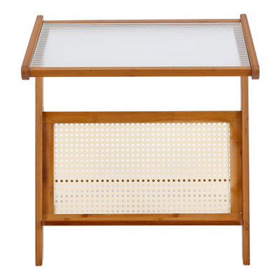 Glass Top End Table