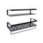 Floating Shelves Iron Wall Mounted Shelf with Towel Bar, Iron Shelves Set of 2-1787632523