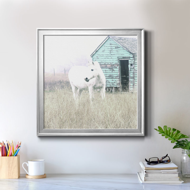 High High Horse I - reproduction d'art sur toile, H 34,5 po x l 34,5 po x P 1,5 po, Argent
