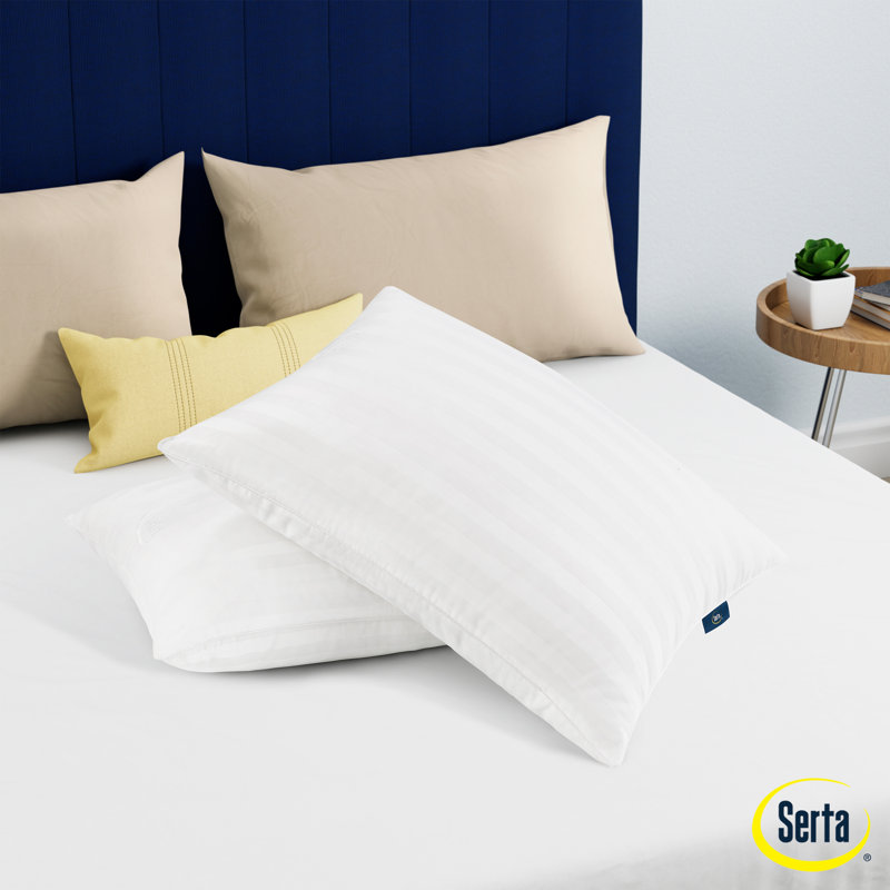 Serta White Hypoallergenic Latex Foam Standard/Queen Pillows Set
