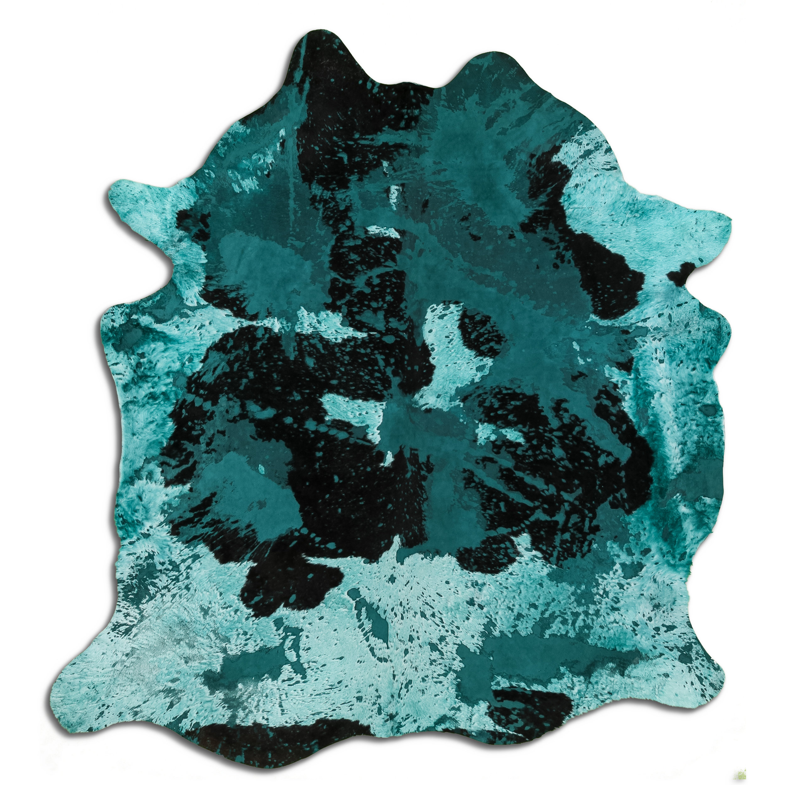 Everly Quinn Handmade Cowhide Teal Area Rug - Wayfair Canada