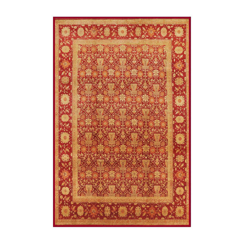 Tapis oriental rouge / beige Odistanus, Rectangle 5 pi x 8 pi