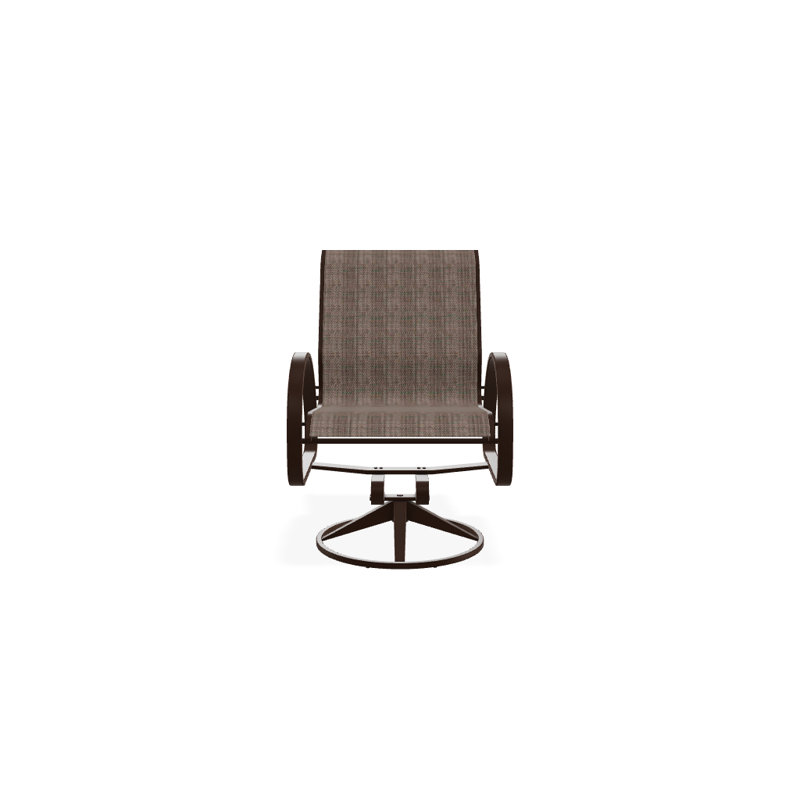 Aruba 1 Outdoor Dining Armchair, Textured Kona, Bristol Taupe Sunbrella®