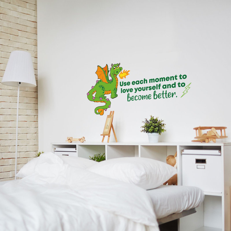 Adhésif décoratif «Be Better Dragon» en vinyle, H 12 po x l 20 po x P 0,05 po