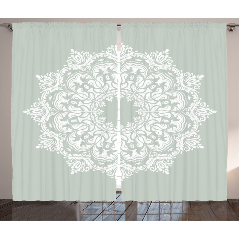 Orient Semi-Sheer Rod Pocket Curtain Panels, 54" x 90"