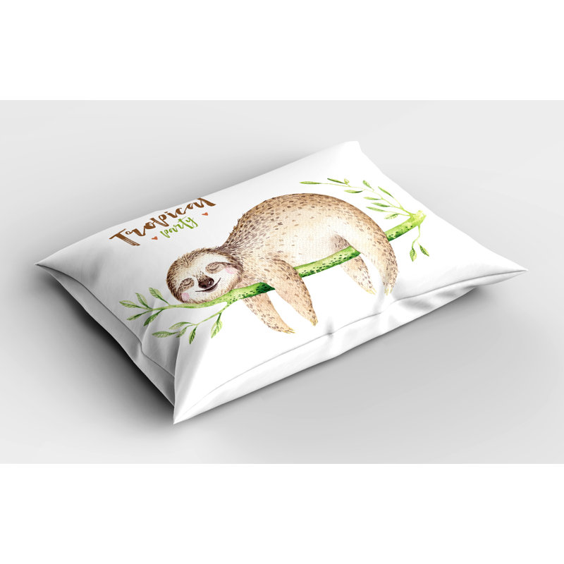 Ensemble de 2 taies décoratives Ambesonne Sloth, H 20 po x l 30 po