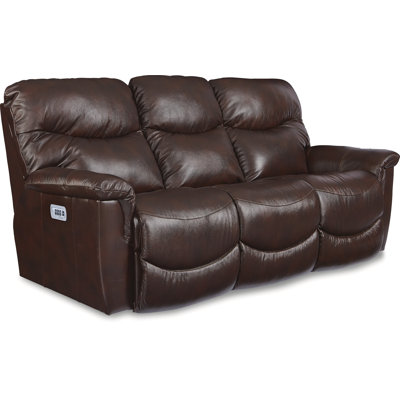 James Power Leather Match Reclining Sofa with Power Headrest and Lumbar -  La-Z-Boy, X44521 LB152078 FN 000 W2