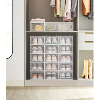 18 Pair Stackable Shoe Rack