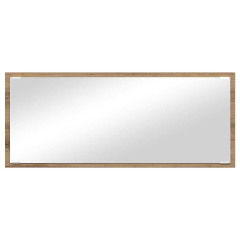 LED Bathroom Mirror Engineered Wood Washroom Wall Mirror Multi Colours, Artisan Oak
