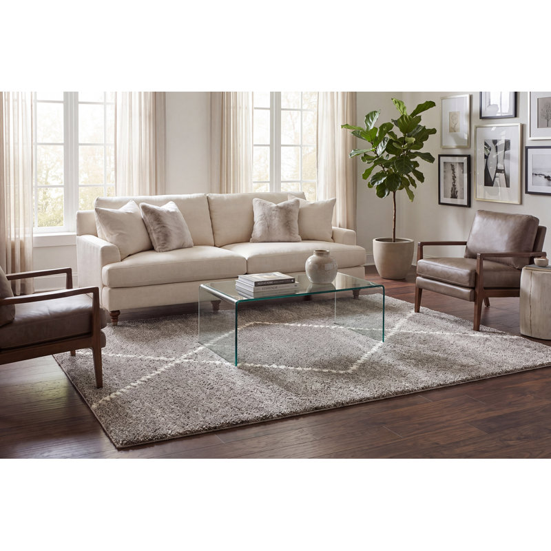 Tapis gris Manuela, Rectangle 6 pi 7 po x 9 pi 6 po